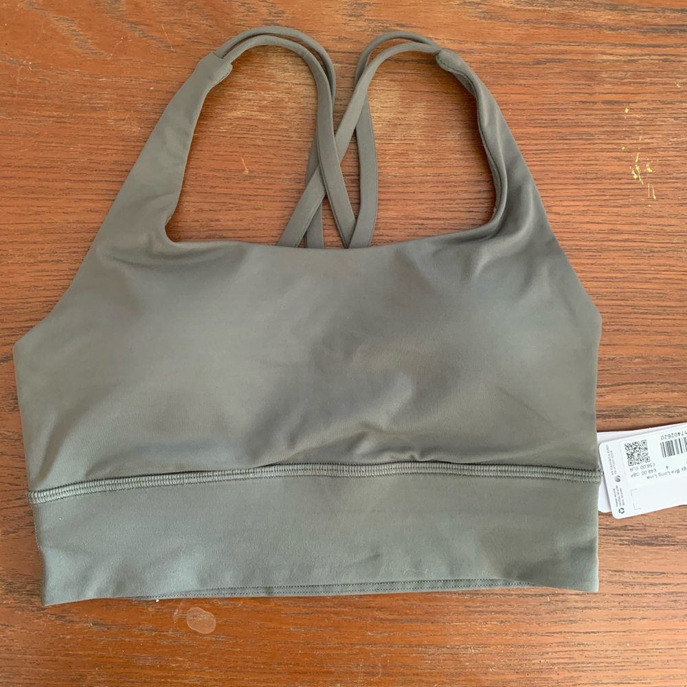 NWT Energy Long Line Lululemon Bra Grey Sage